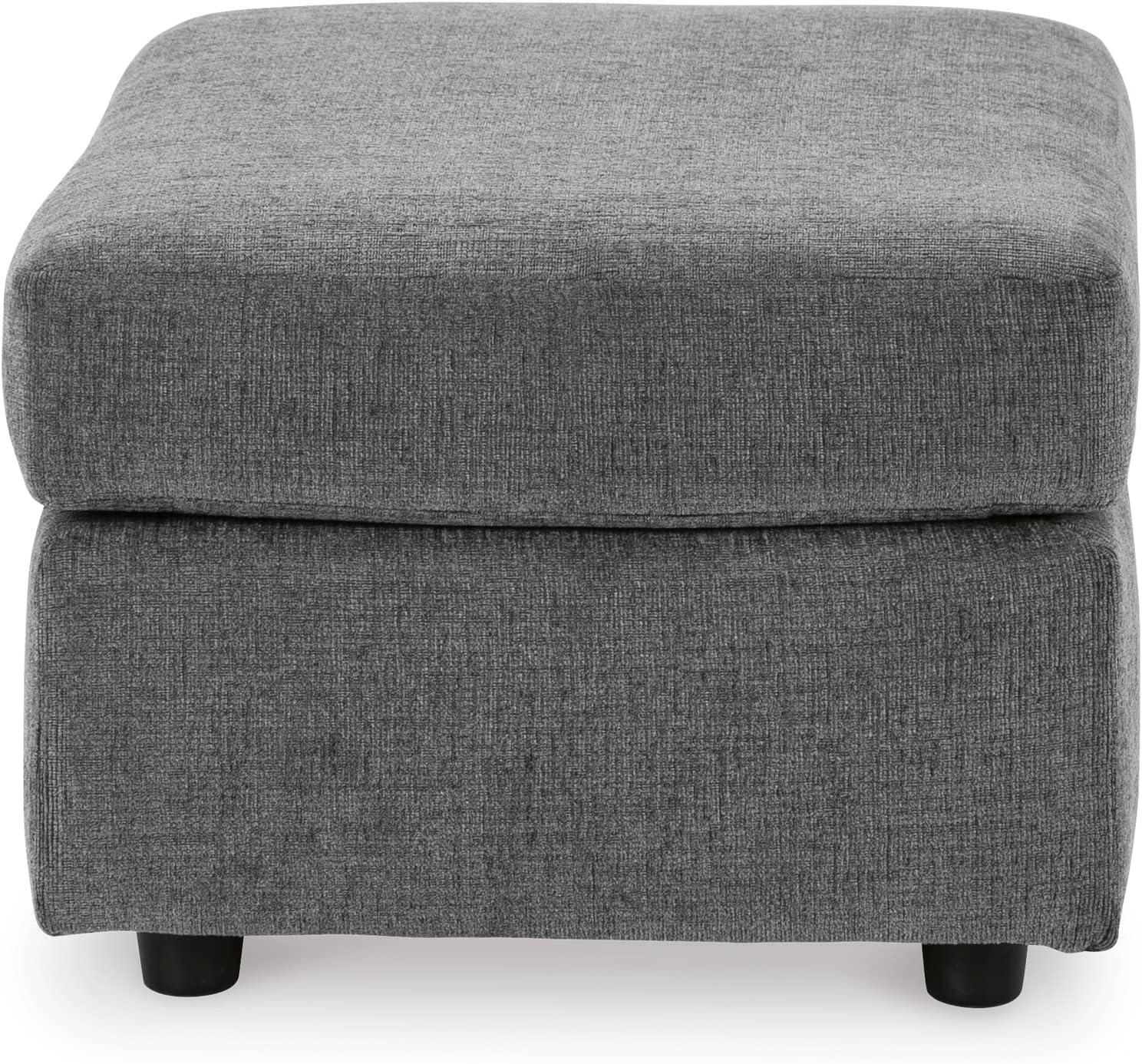 imageSignature Design by Ashley Stairatt Casual Rectangular Upholstered Ottoman GrayDark Gray