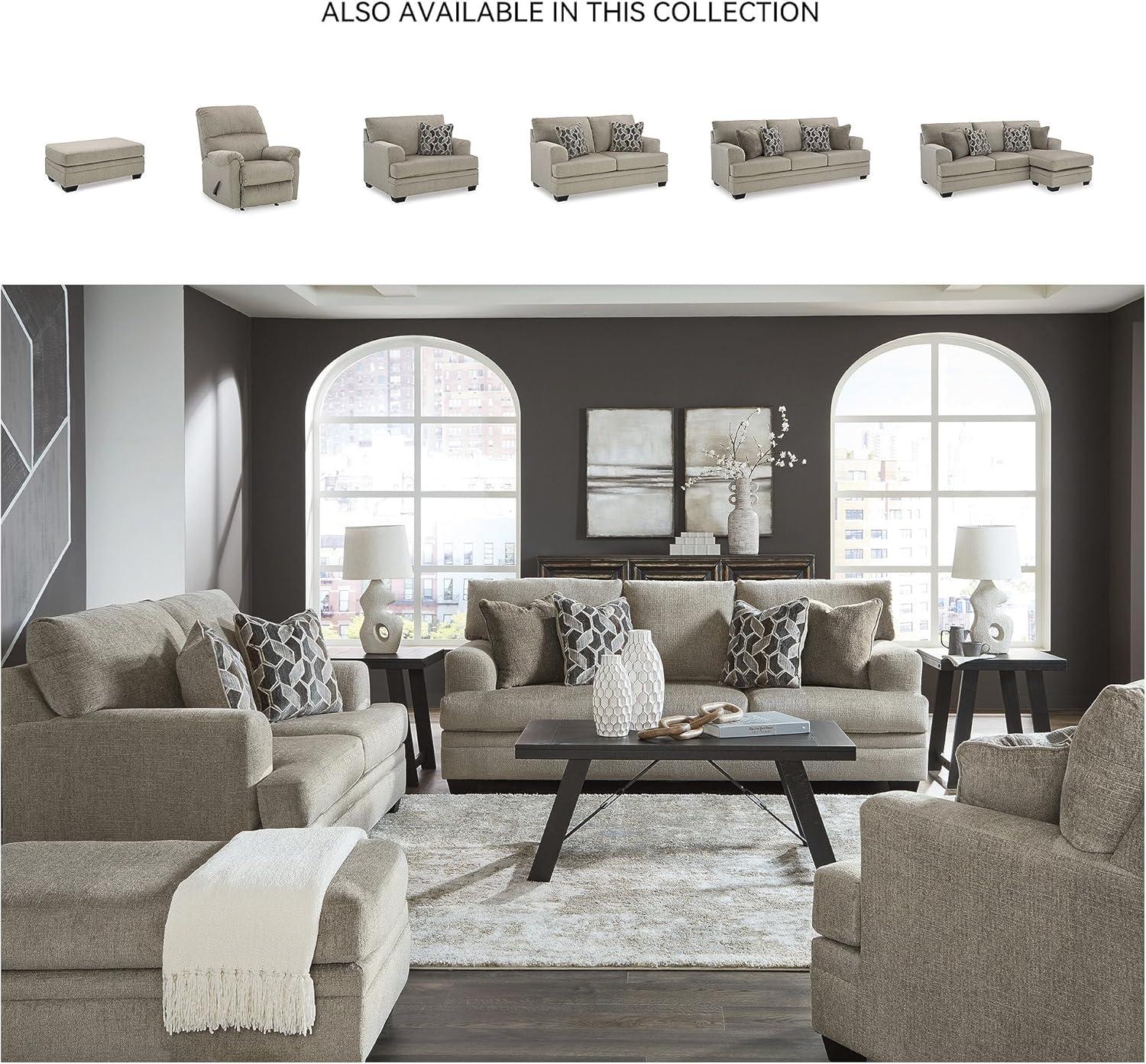 imageSignature Design by Ashley Stonemeade Casual Upholstered Rectangular Ottoman Light BrownLight Brwon