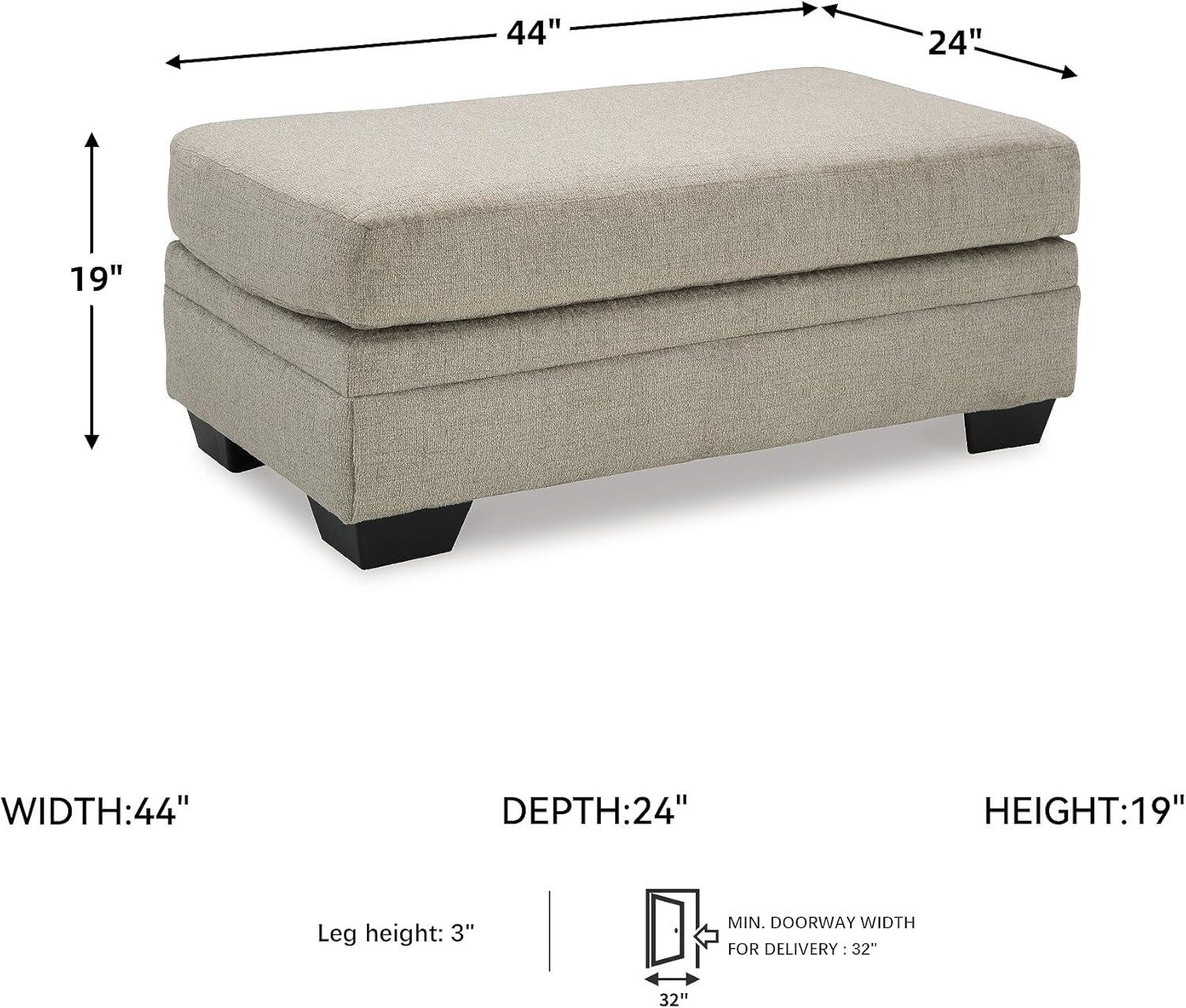 imageSignature Design by Ashley Stonemeade Casual Upholstered Rectangular Ottoman Light BrownLight Brwon