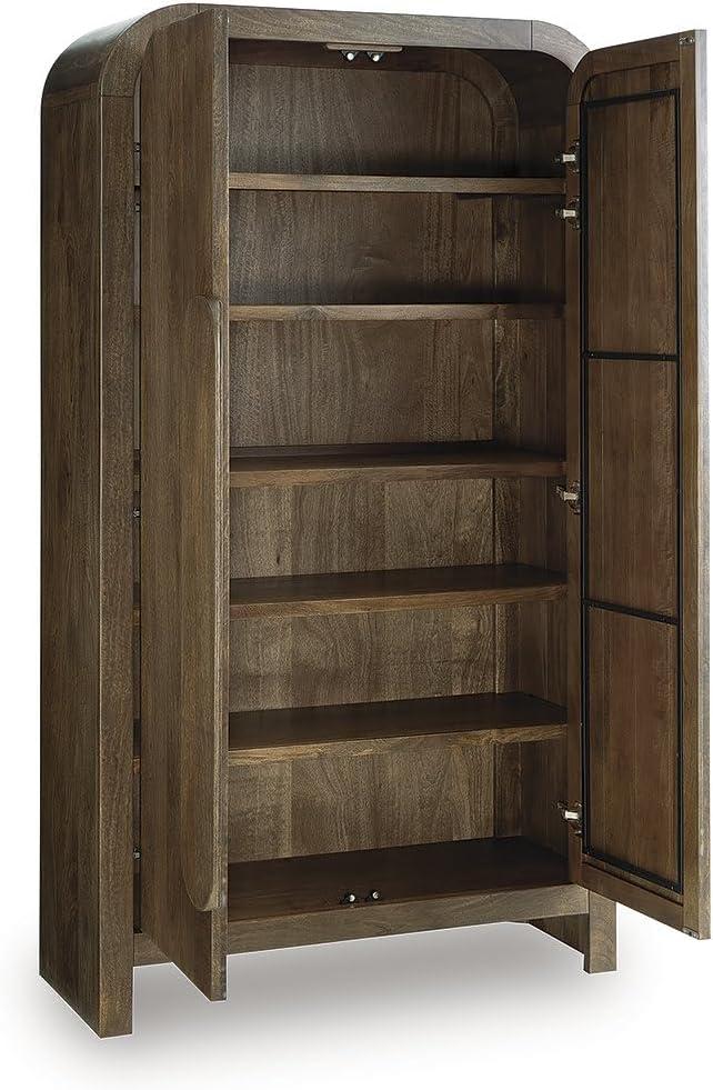 imageSignature Design by Ashley Thoren Contemporary Accent Cabinet with AntiTipping and Adjustable Shelf Dark Brown