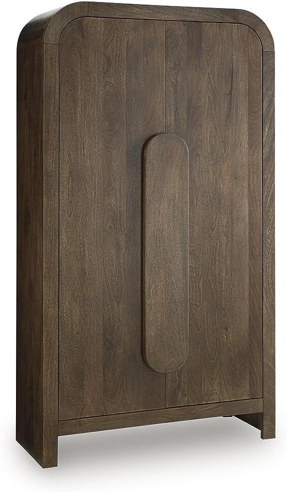 imageSignature Design by Ashley Thoren Contemporary Accent Cabinet with AntiTipping and Adjustable Shelf Dark Brown