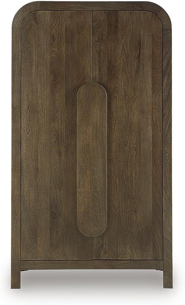 imageSignature Design by Ashley Thoren Contemporary Accent Cabinet with AntiTipping and Adjustable Shelf Dark Brown