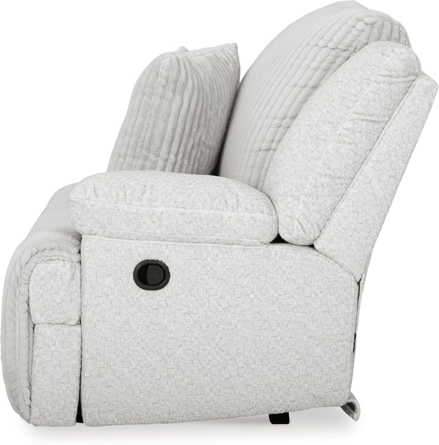 imageSignature Design by Ashley Top Tier Casual LShaped 3Piece Reclining Sectional Sofa with Chaise Console Storage and 4 Accent Pillows WhiteWhite