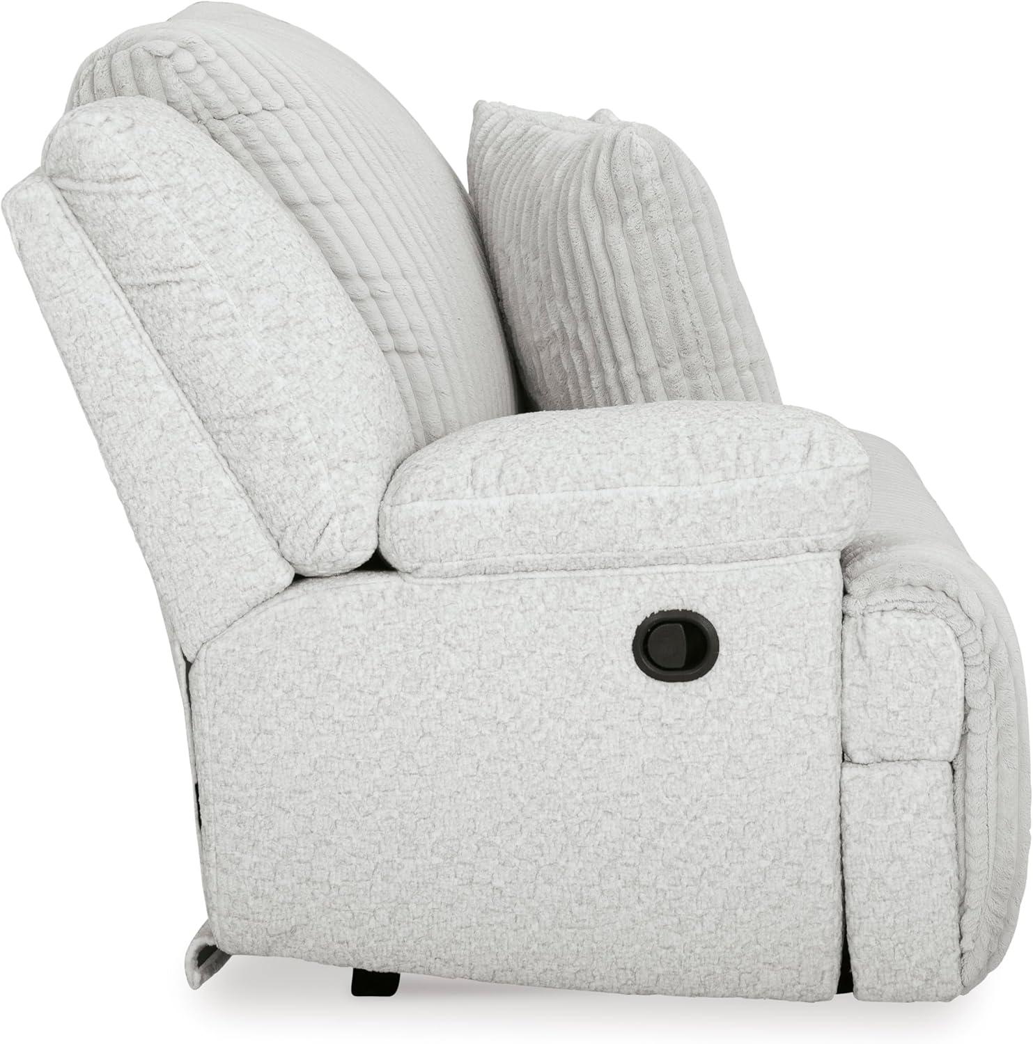 imageSignature Design by Ashley Top Tier Casual LShaped 3Piece Reclining Sectional Sofa with Chaise Console Storage and 4 Accent Pillows WhiteWhite