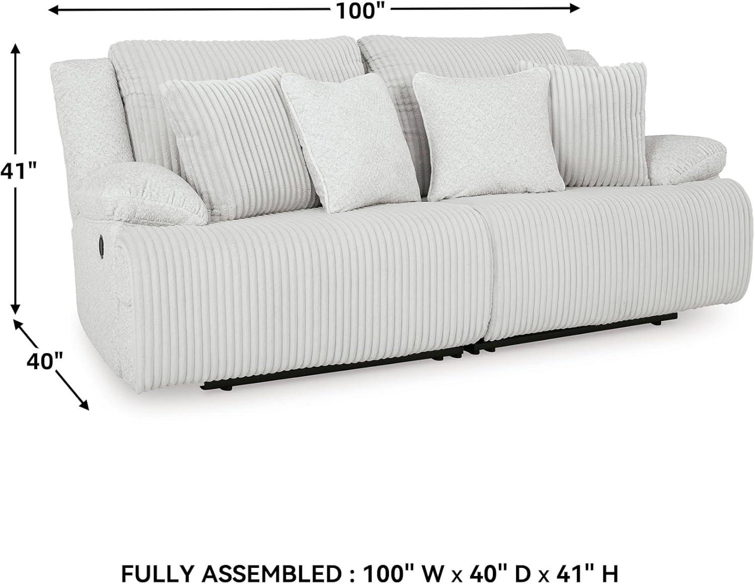 imageSignature Design by Ashley Top Tier Casual LShaped 3Piece Reclining Sectional Sofa with Chaise Console Storage and 4 Accent Pillows WhiteWhite