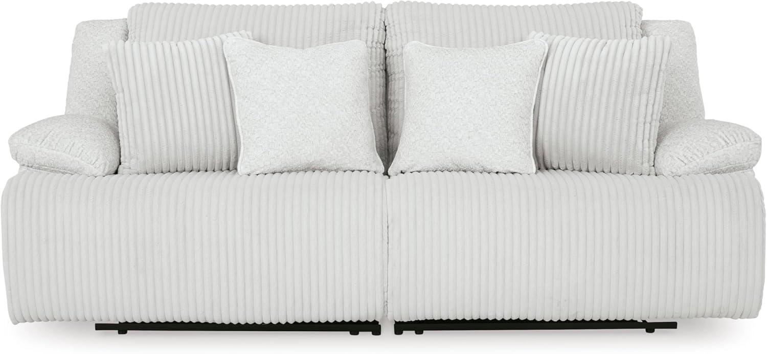 imageSignature Design by Ashley Top Tier Casual LShaped 3Piece Reclining Sectional Sofa with Chaise Console Storage and 4 Accent Pillows WhiteWhite