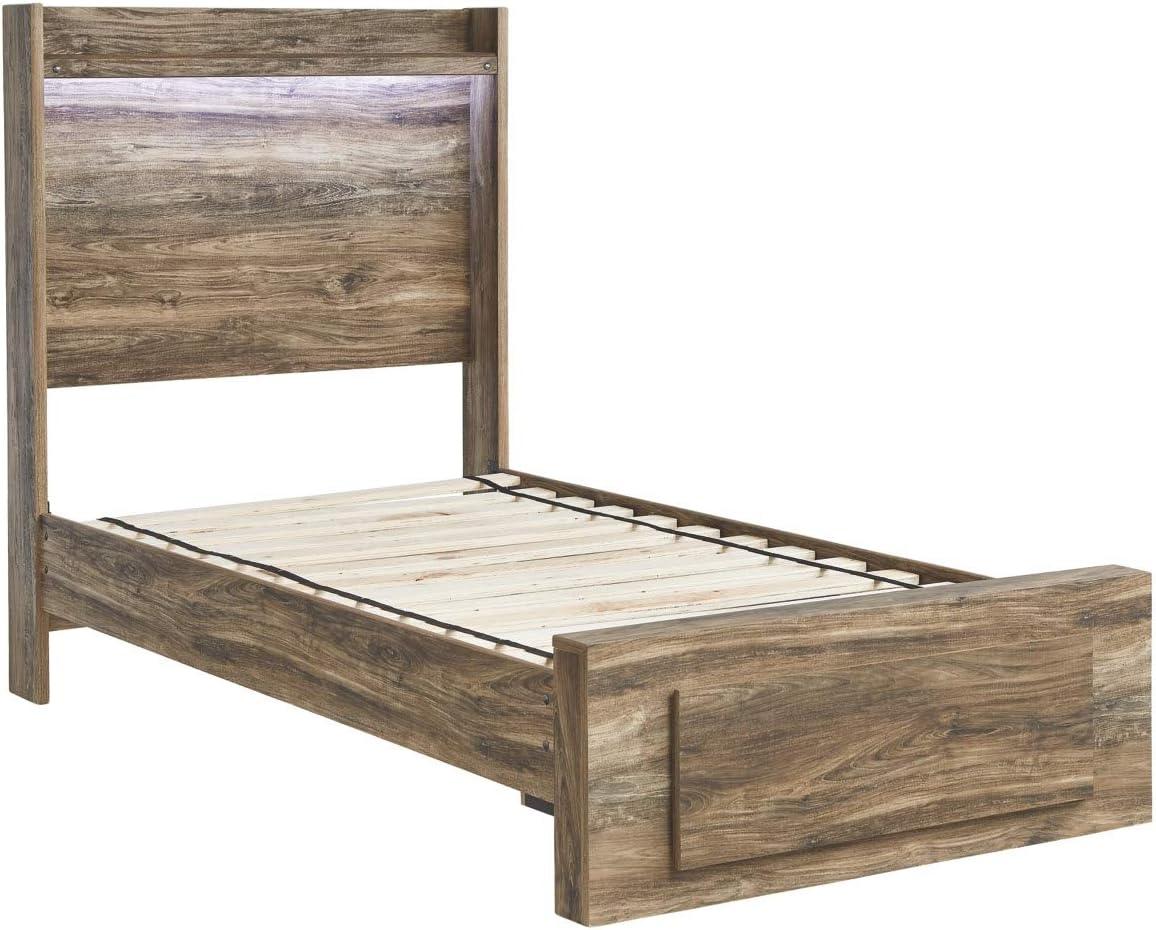 imageSignature Design by Ashley Twin Wooden Bunkie Board Roll Slats 56 Inch Mattress SupportTwin