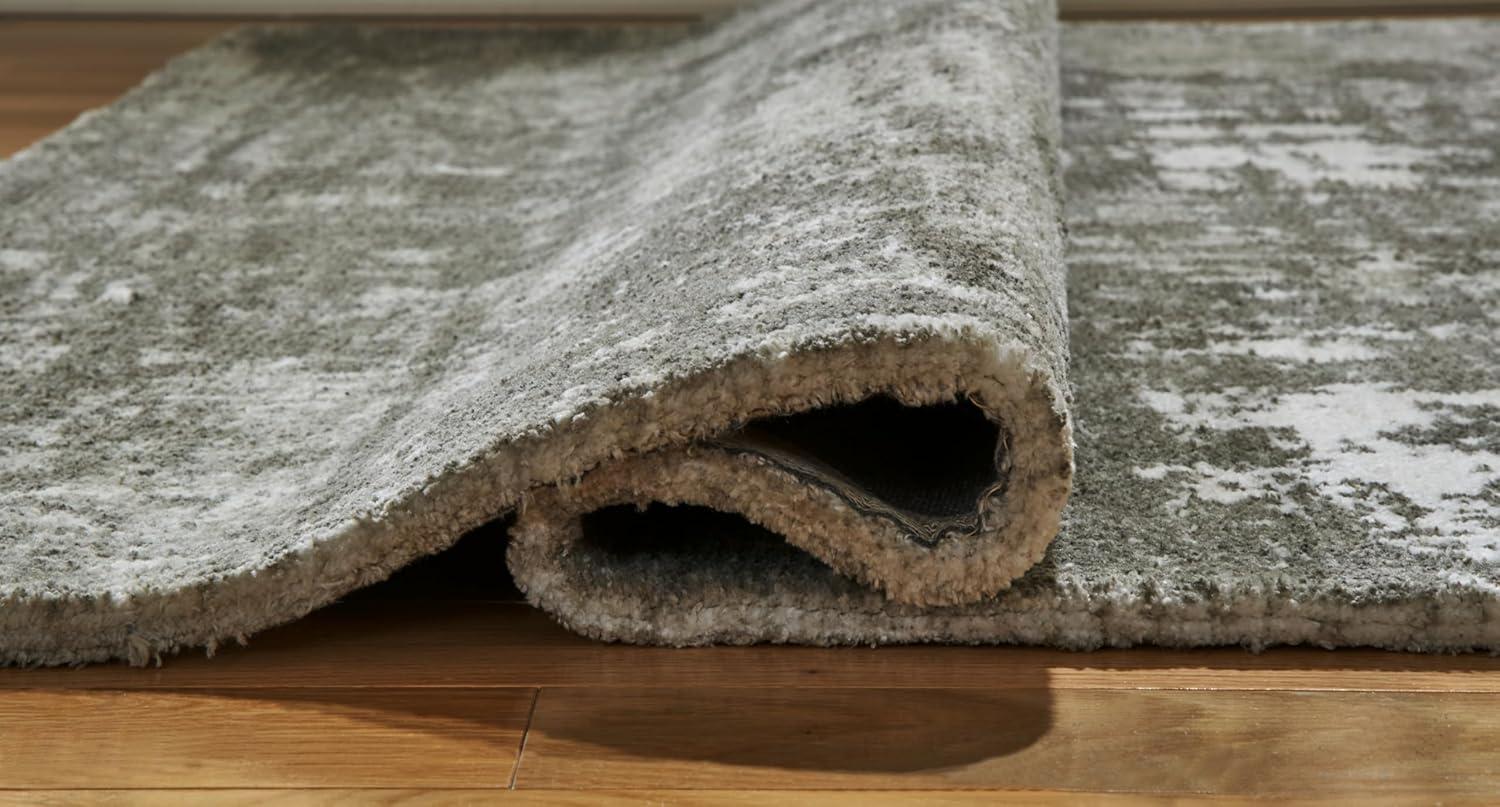 imageSignature Design by Ashley Valmontic Contemporary Indoor Abstract 8 x 10 Large Rug Gray ampamp Light Gray51 x 71 Rectangular