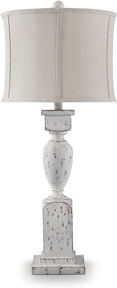 imageSignature Design by Ashley Wendfield Industrial Metal Floor Lamp with Dome Shade MetallicAntique White