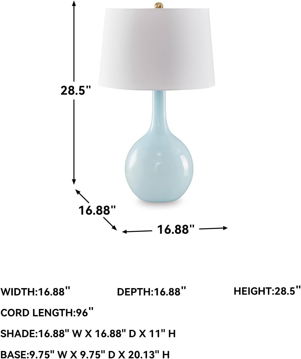 imageSignature Design by Ashley Wendfield Industrial Metal Floor Lamp with Dome Shade MetallicAqua