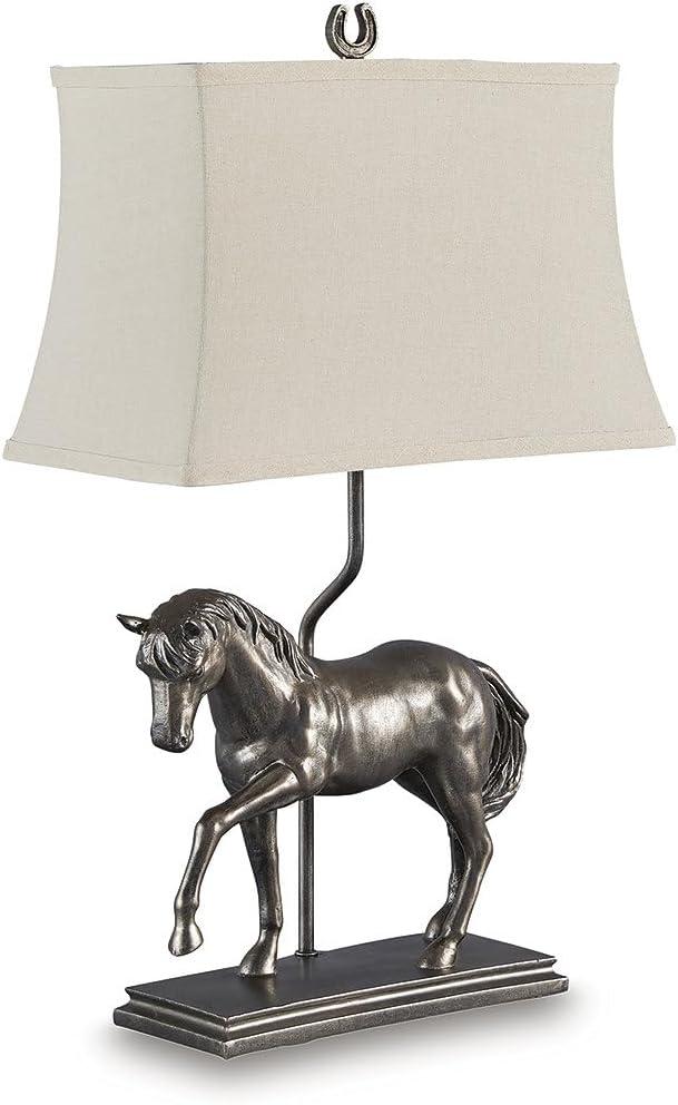 imageSignature Design by Ashley Wendfield Industrial Metal Floor Lamp with Dome Shade MetallicBronze Finish