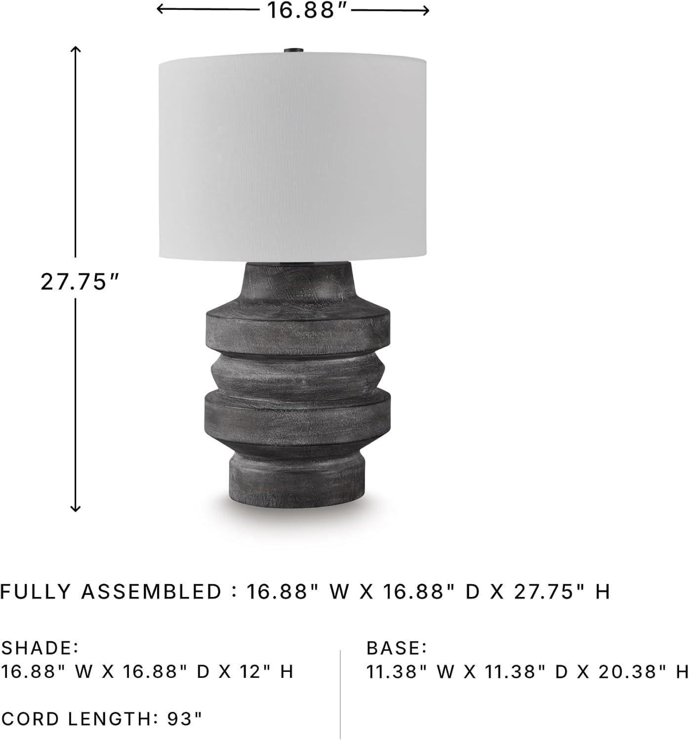 imageSignature Design by Ashley Wendfield Industrial Metal Floor Lamp with Dome Shade MetallicDistressed Black