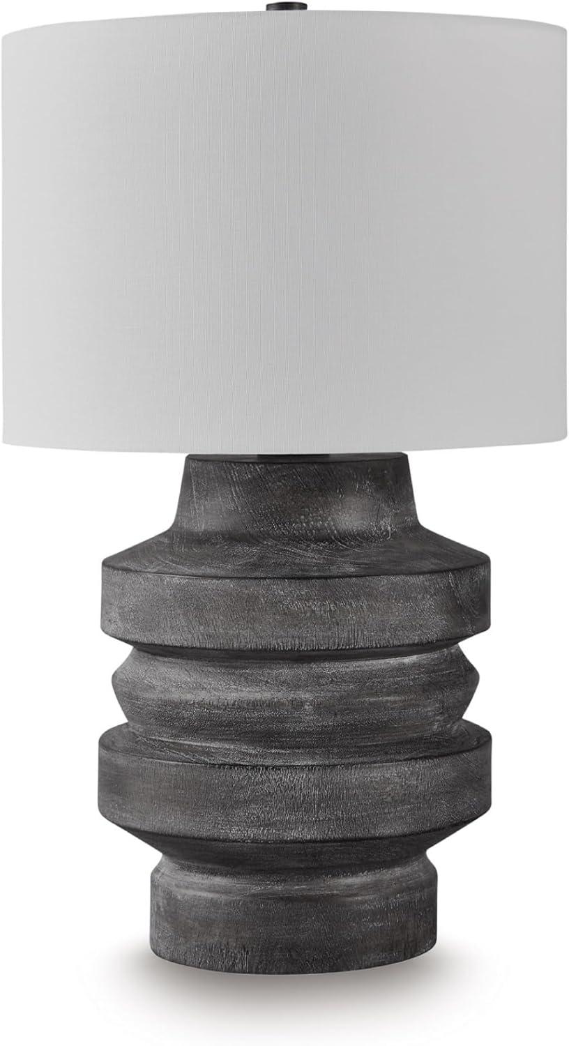 imageSignature Design by Ashley Wendfield Industrial Metal Floor Lamp with Dome Shade MetallicDistressed Black