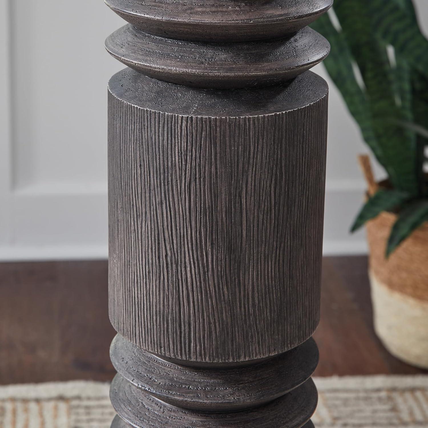 imageSignature Design by Ashley Wendfield Industrial Metal Floor Lamp with Dome Shade MetallicDistressed Black