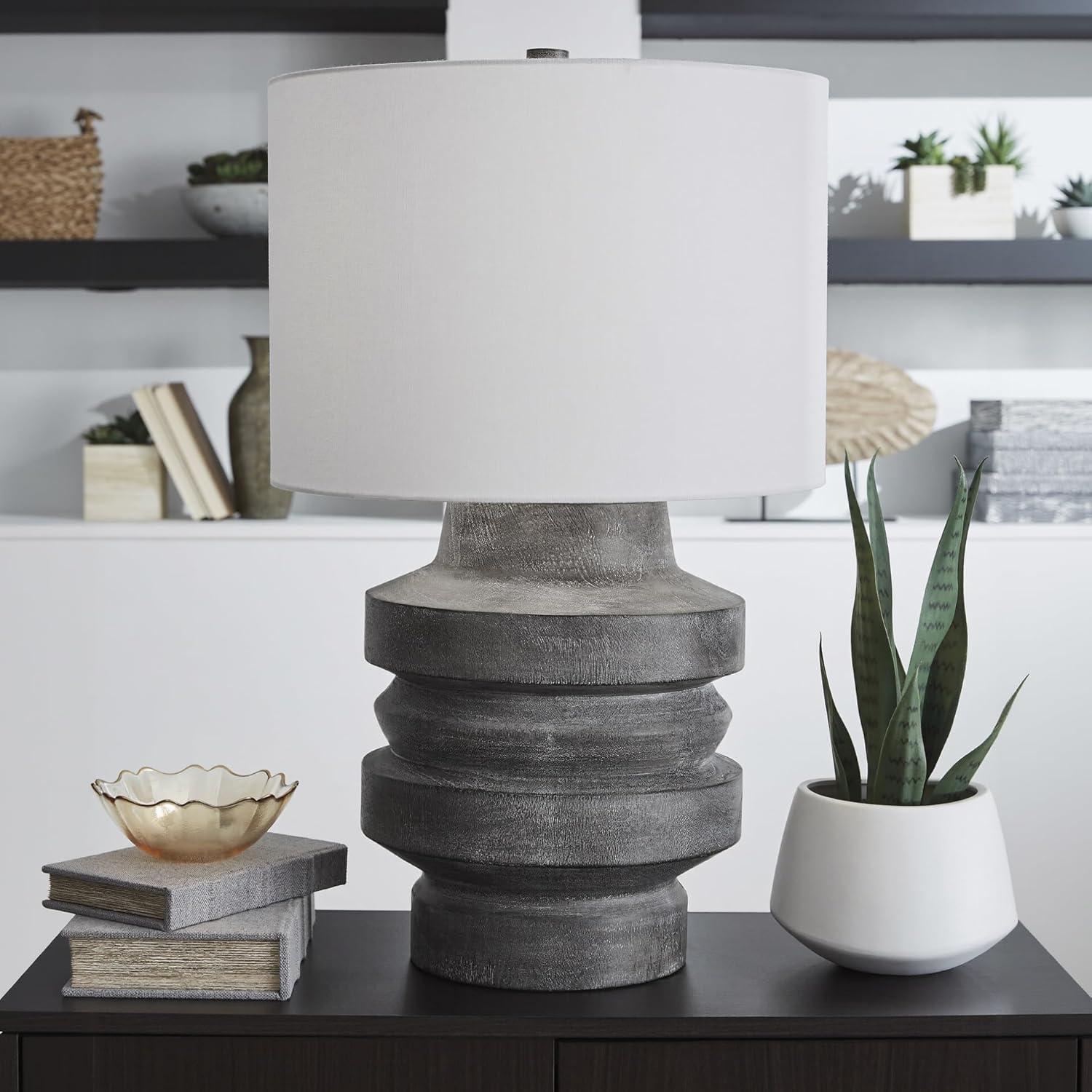 imageSignature Design by Ashley Wendfield Industrial Metal Floor Lamp with Dome Shade MetallicDistressed Black