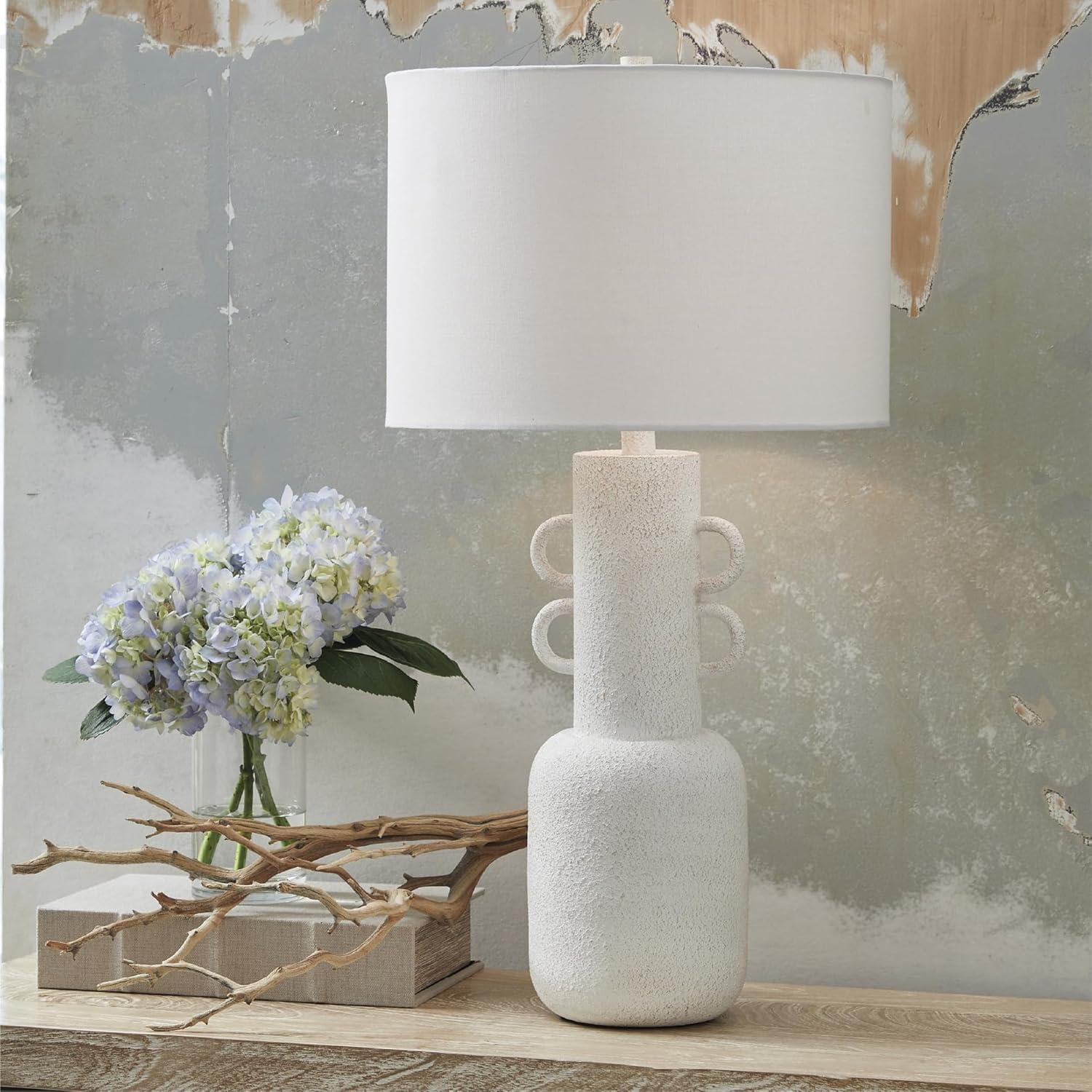 imageSignature Design by Ashley Wendfield Industrial Metal Floor Lamp with Dome Shade MetallicDistressed White
