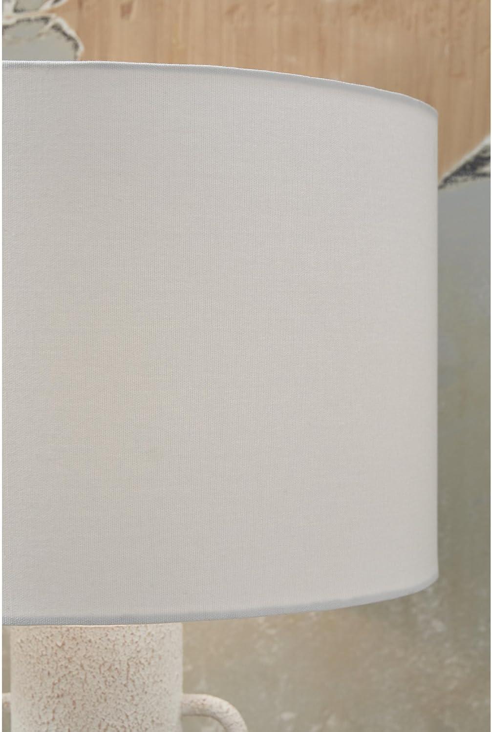 imageSignature Design by Ashley Wendfield Industrial Metal Floor Lamp with Dome Shade MetallicDistressed White