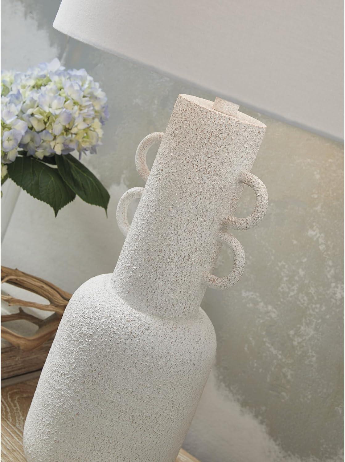 imageSignature Design by Ashley Wendfield Industrial Metal Floor Lamp with Dome Shade MetallicDistressed White