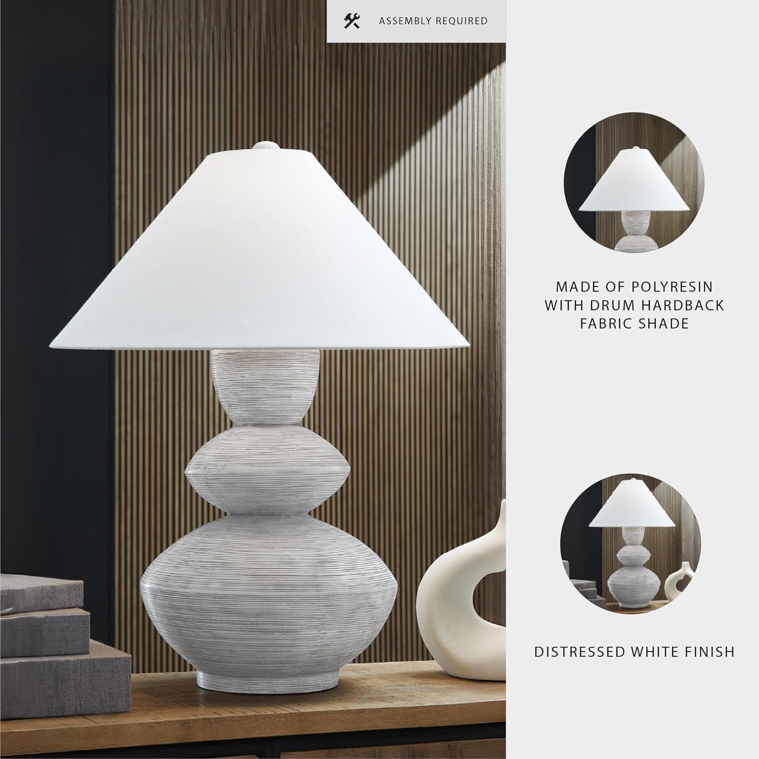 imageSignature Design by Ashley Wendfield Industrial Metal Floor Lamp with Dome Shade MetallicDistressed WhiteGray