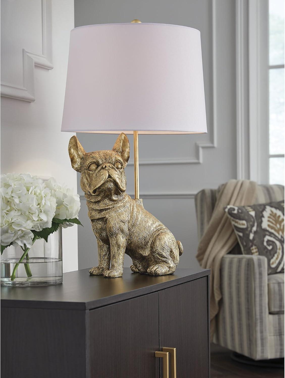 imageSignature Design by Ashley Wendfield Industrial Metal Floor Lamp with Dome Shade MetallicGold