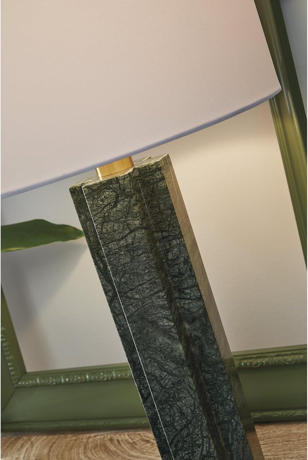 imageSignature Design by Ashley Wendfield Industrial Metal Floor Lamp with Dome Shade MetallicGreen