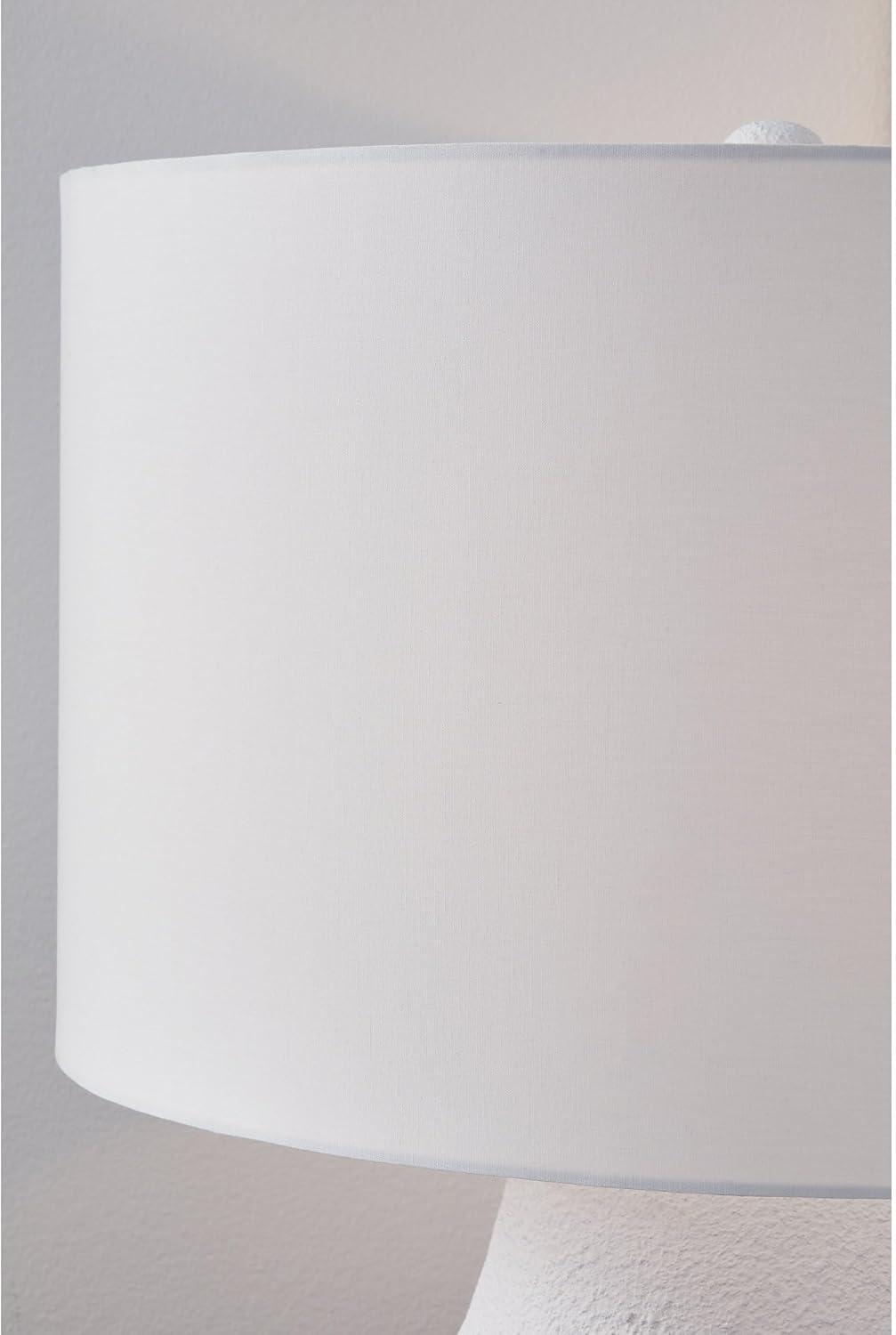 imageSignature Design by Ashley Wendfield Industrial Metal Floor Lamp with Dome Shade MetallicWhiteNavy