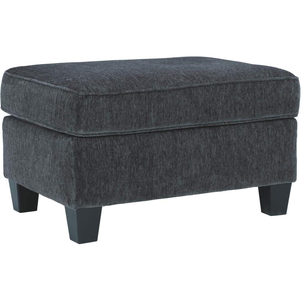 imageSignature Design by Ashley Abinger Contemporary Rectangle Ottoman Dark GrayGrey