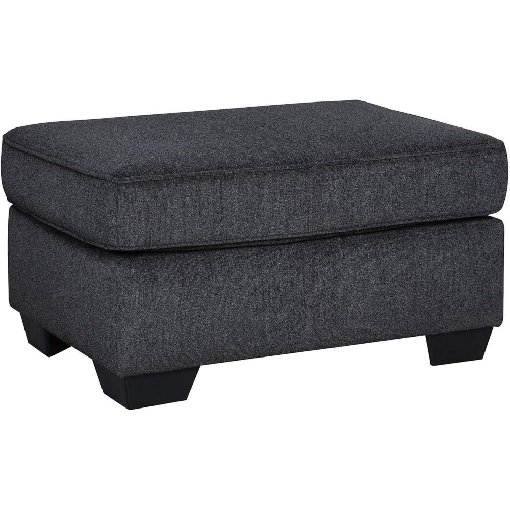 imageSignature Design by Ashley Altari Modern Rectangular Accent Ottoman Light GrayCharcoal