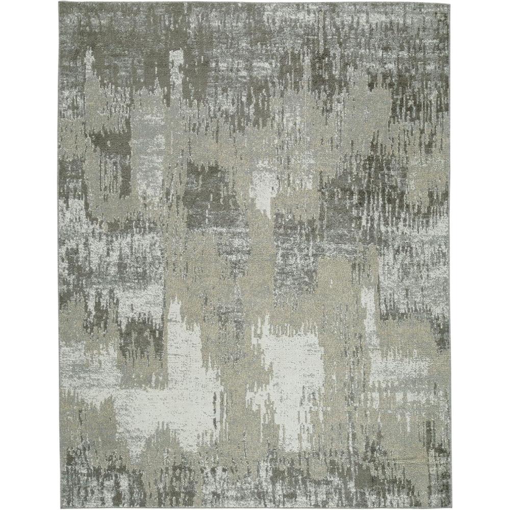 imageSignature Design by Ashley Barkham Transitional Machine Washable 8x10 Area Rug Light Gray ampamp BlueLight Gray Cream