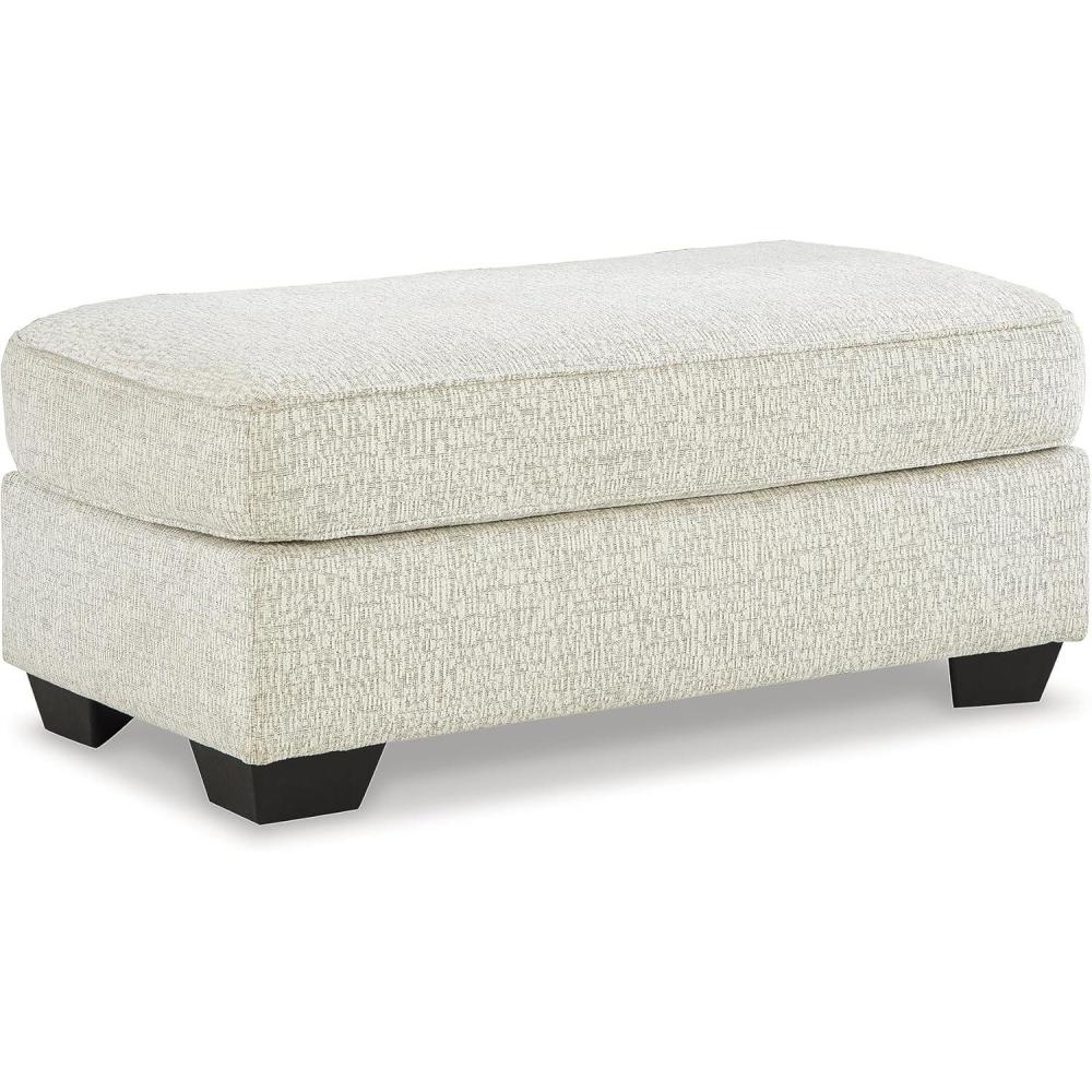 imageSignature Design by Ashley Brebryan Contemporary Ottoman Light Gray ampamp CreamCream Brown