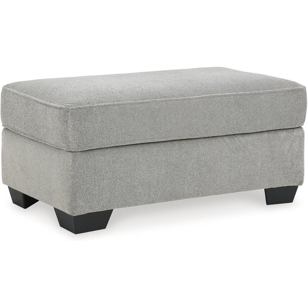 imageSignature Design by Ashley Brebryan Contemporary Ottoman Light Gray ampamp CreamGray Black