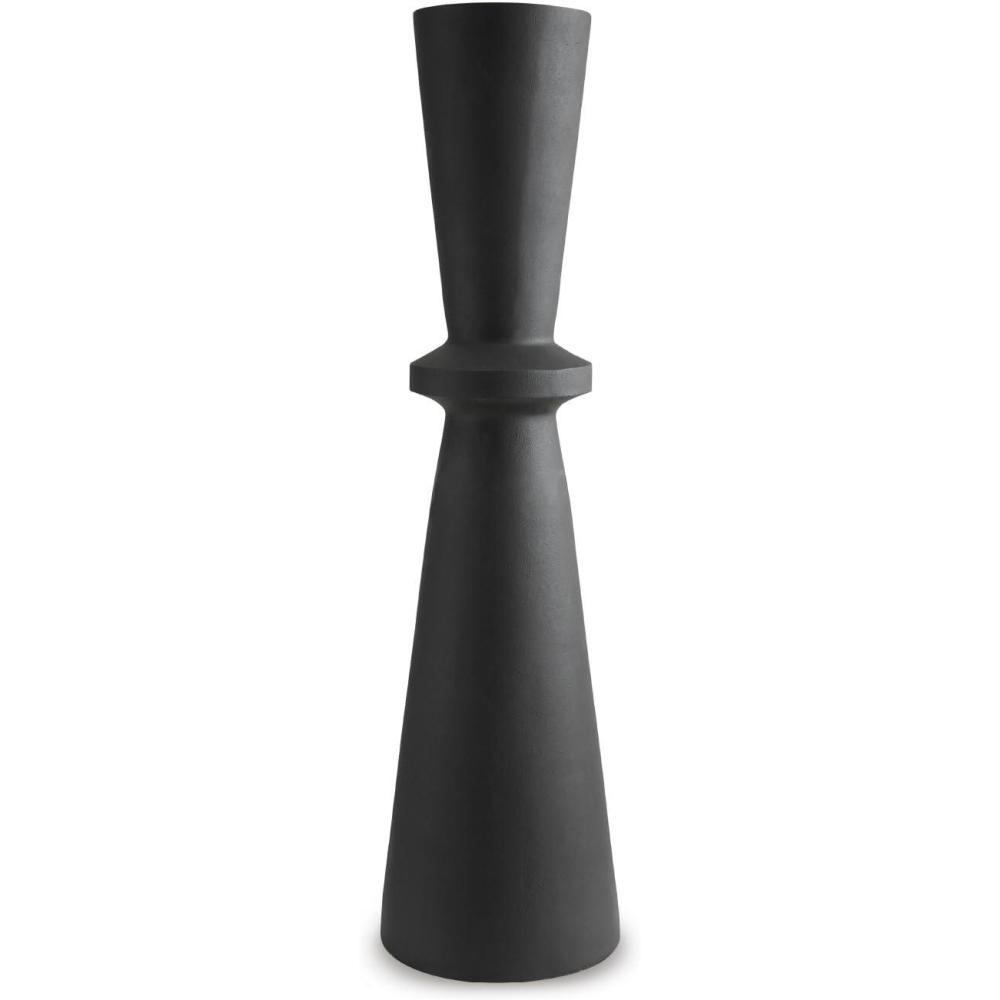 imageSignature Design by Ashley Collisten Modern Indoor 30quot Textured Polyresin Freestanding Vase Black40
