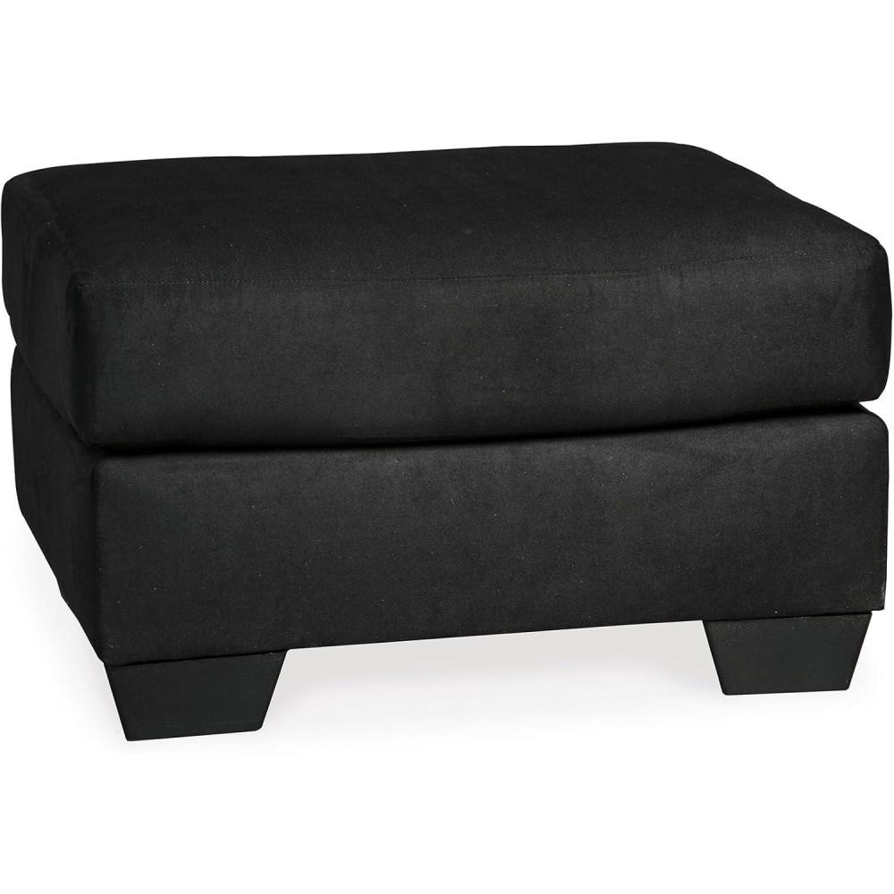 imageSignature Design by Ashley Darcy Casual Plush Square Accent Ottoman BlackBlack