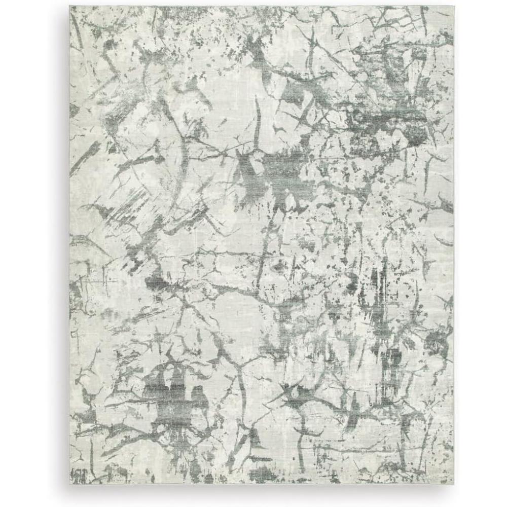 imageSignature Design by Ashley Farrendale MidCentury Modern Indoor Geometric Washable 8 x 10 Area Rug Blue ampamp RedGrey