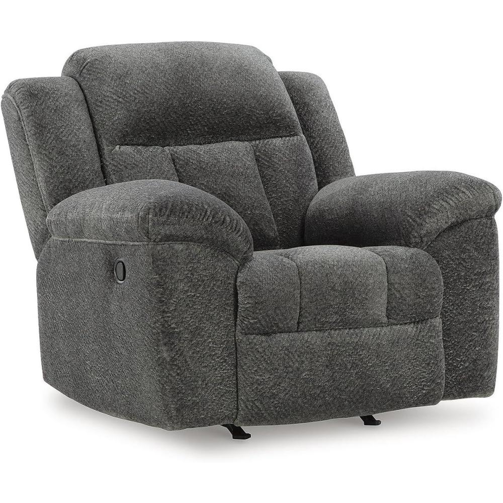 imageSignature Design by Ashley Frohn Urban Manual Rocker Recliner with PillowTop Arms Dark BrownGrey