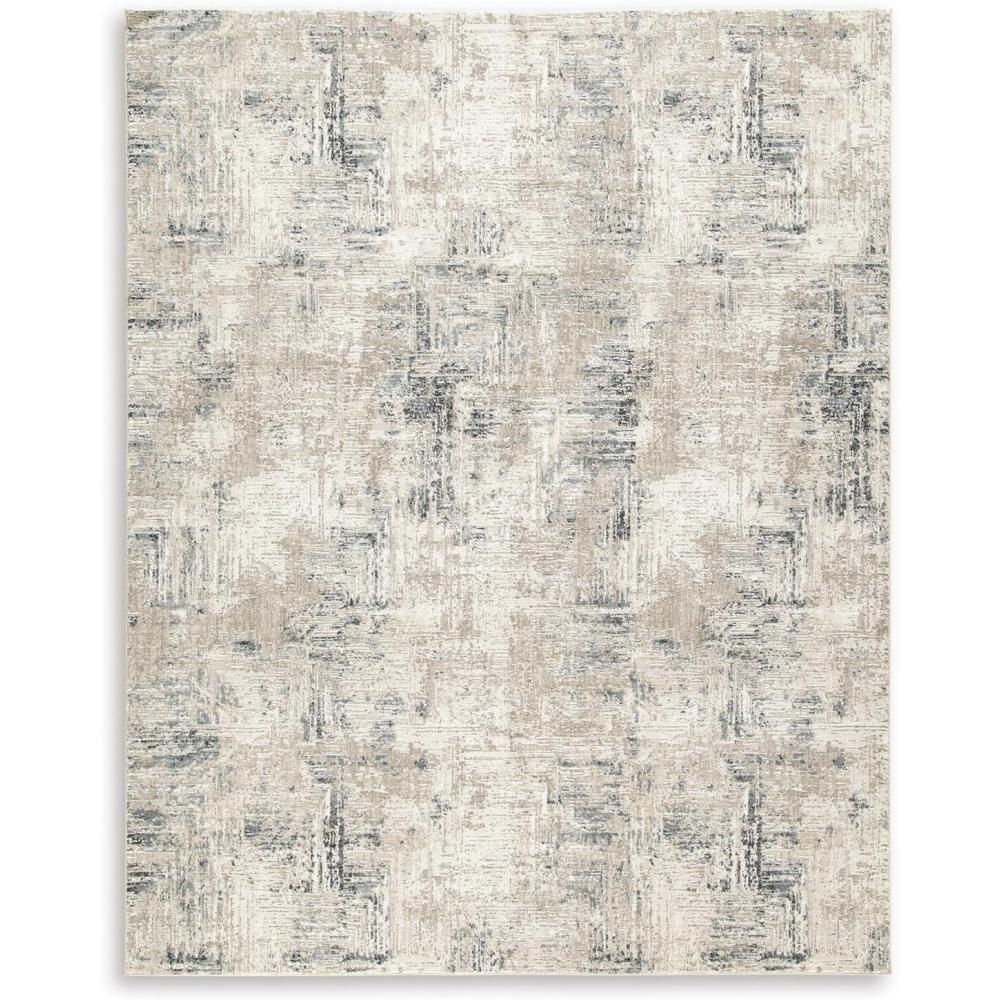 imageSignature Design by Ashley Gentor Contemporary Indoor Abstract 8 x 10 Rug Blue ampamp Biege5 x 7 Rectangular