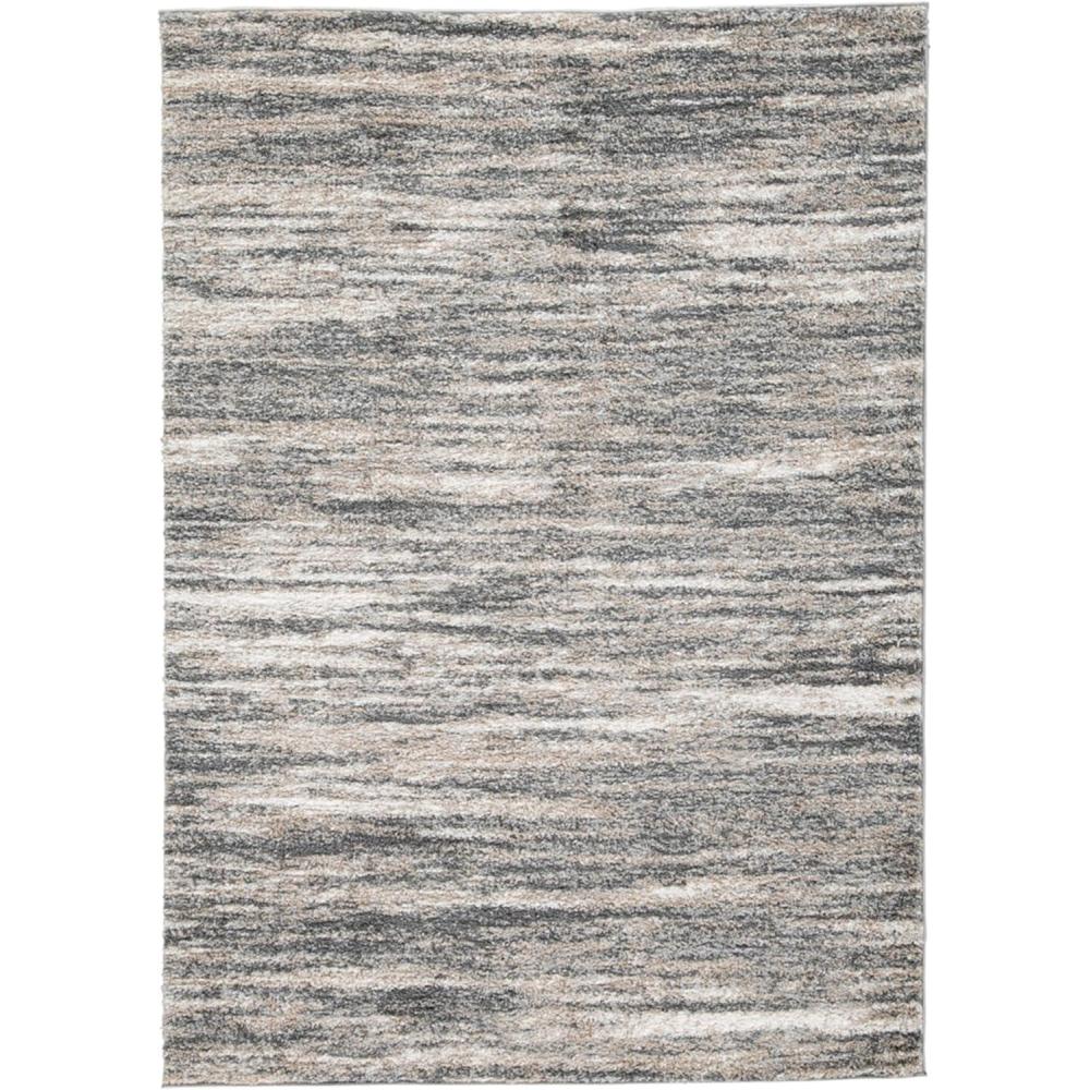 imageSignature Design by Ashley Gizela Contemporary 5 x 7 High Pile Striped Design Rug Ivory Gray ampamp Beige53 x 73 Rectangular