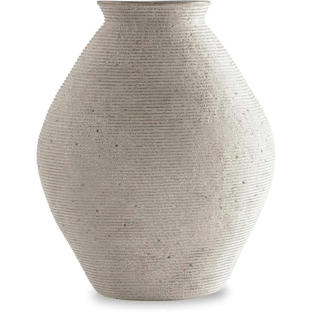 imageSignature Design by Ashley Hannela 12quot Modern Distressed Polyresin Vase Antique TanTan