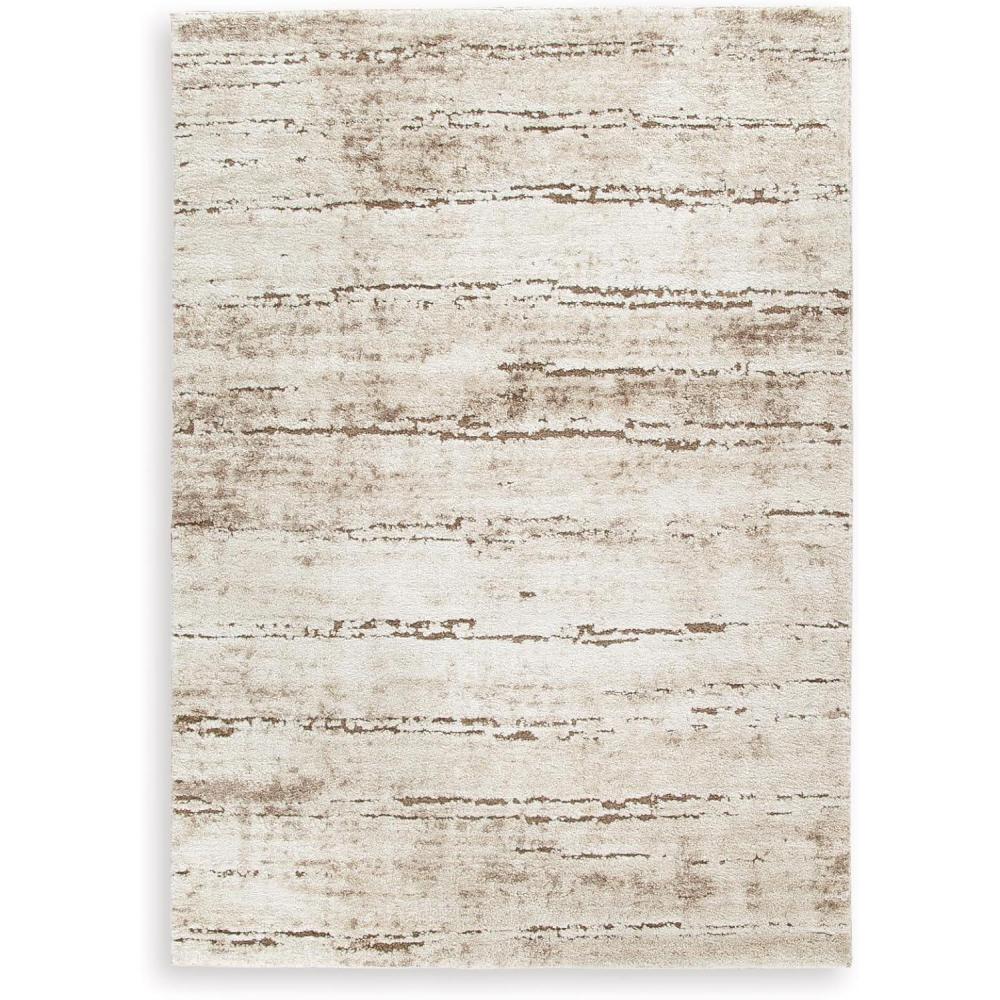 imageSignature Design by Ashley Kasney Casual Indoor Abstract 8 x 10 Rug Beige ampamp Light Brown711 x 102 Rectangular