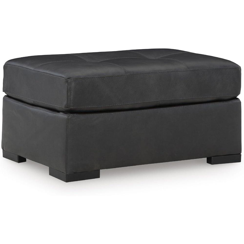 imageSignature Design by Ashley Maitelynn Casual Upholstered Ottoman WhiteFog