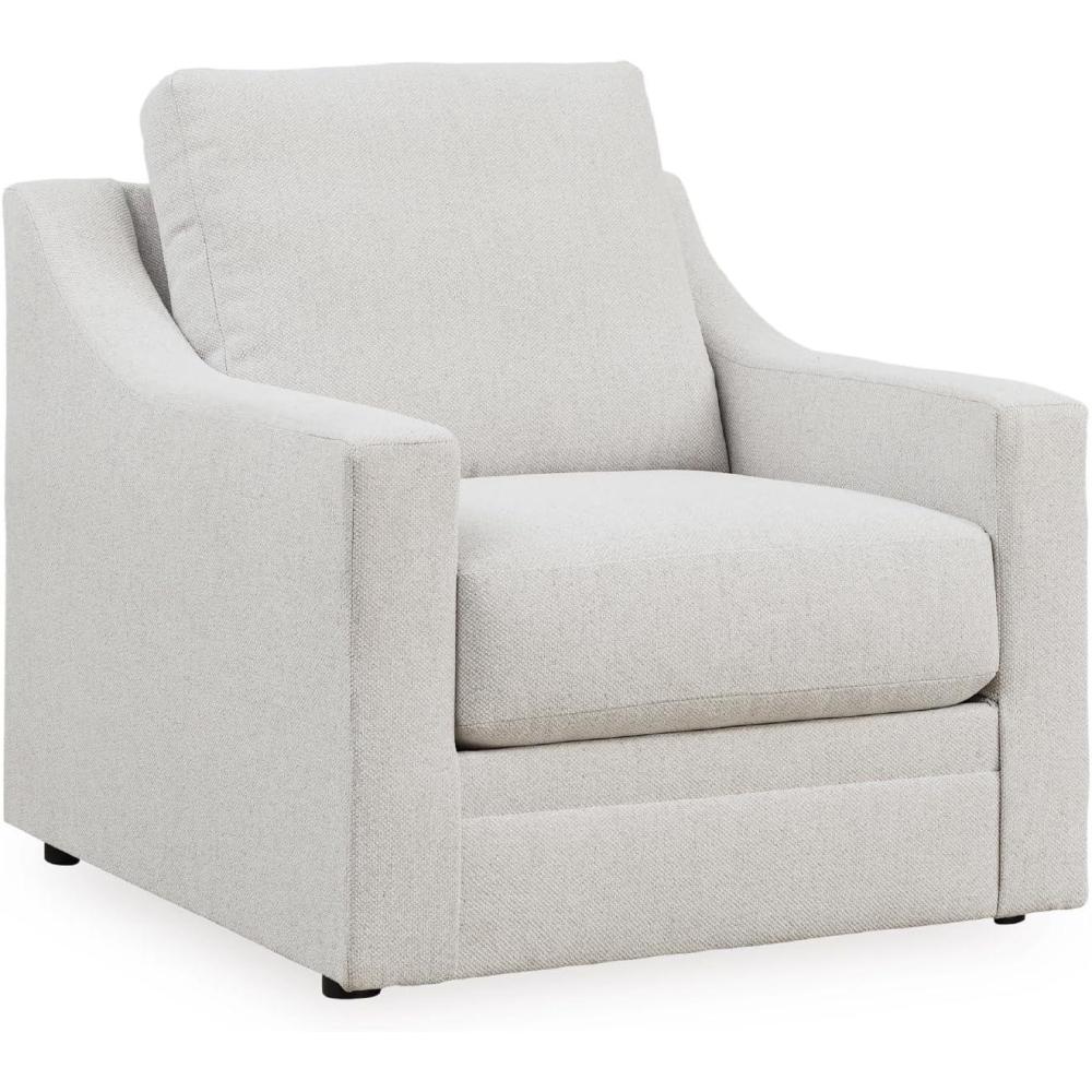 imageSignature Design by Ashley Maitelynn Contemporary Sofa with Accent Pillows Reversible Cushions and Sloped Arms Light GrayChair
