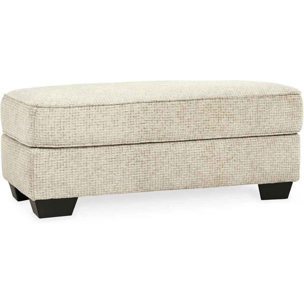 imageSignature Design by Ashley Monaghan Classic Upholstered Oversized Chair with Toss Pillow Light BrownOttoman