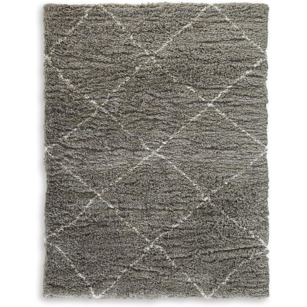 imageSignature Design by Ashley Qaabiz Bohemian 8 x 10 Indoor Medium Pile Geometric Area Rug Light Brown ampamp BlackGrayCream