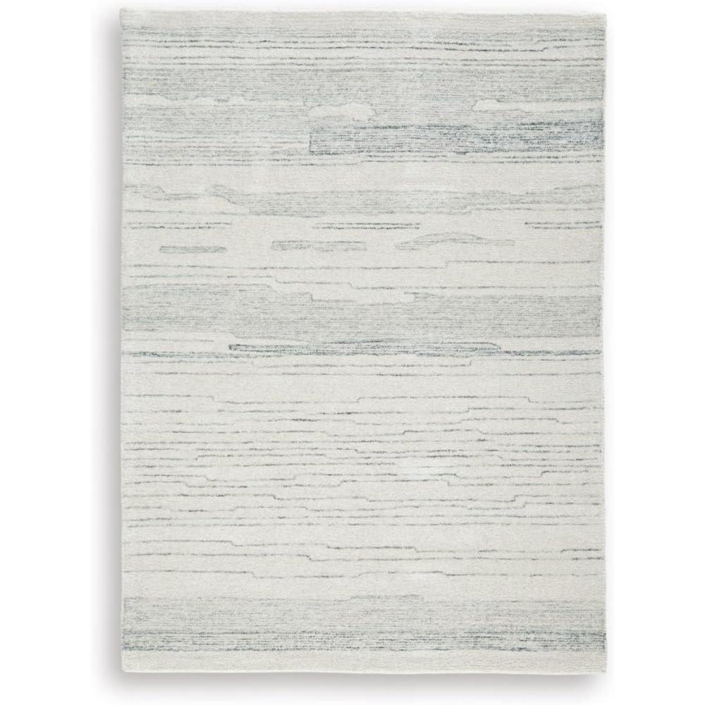 imageSignature Design by Ashley Qaabiz Bohemian 8 x 10 Indoor Medium Pile Geometric Area Rug Light Brown ampamp BlackIvoryBlue