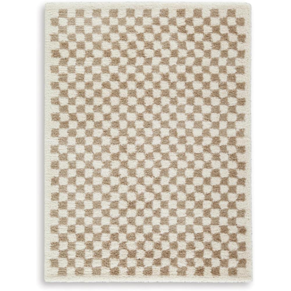 imageSignature Design by Ashley Qaabiz Bohemian 8 x 10 Indoor Medium Pile Geometric Area Rug Light Brown ampamp BlackTaupeIvory