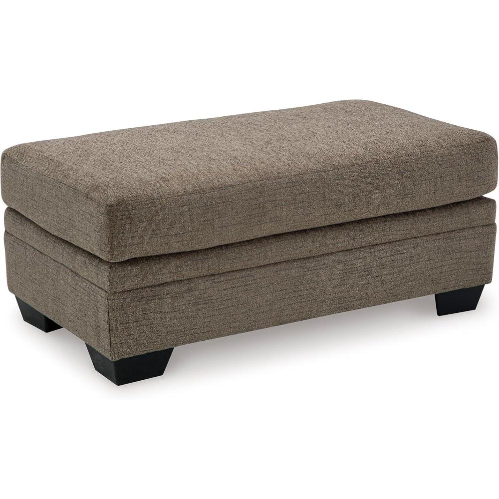 imageSignature Design by Ashley Stonemeade Casual Upholstered Rectangular Ottoman Light BrownDark Brown