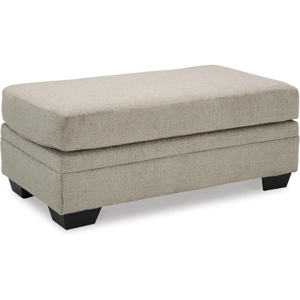imageSignature Design by Ashley Stonemeade Casual Upholstered Rectangular Ottoman Light BrownLight Brwon