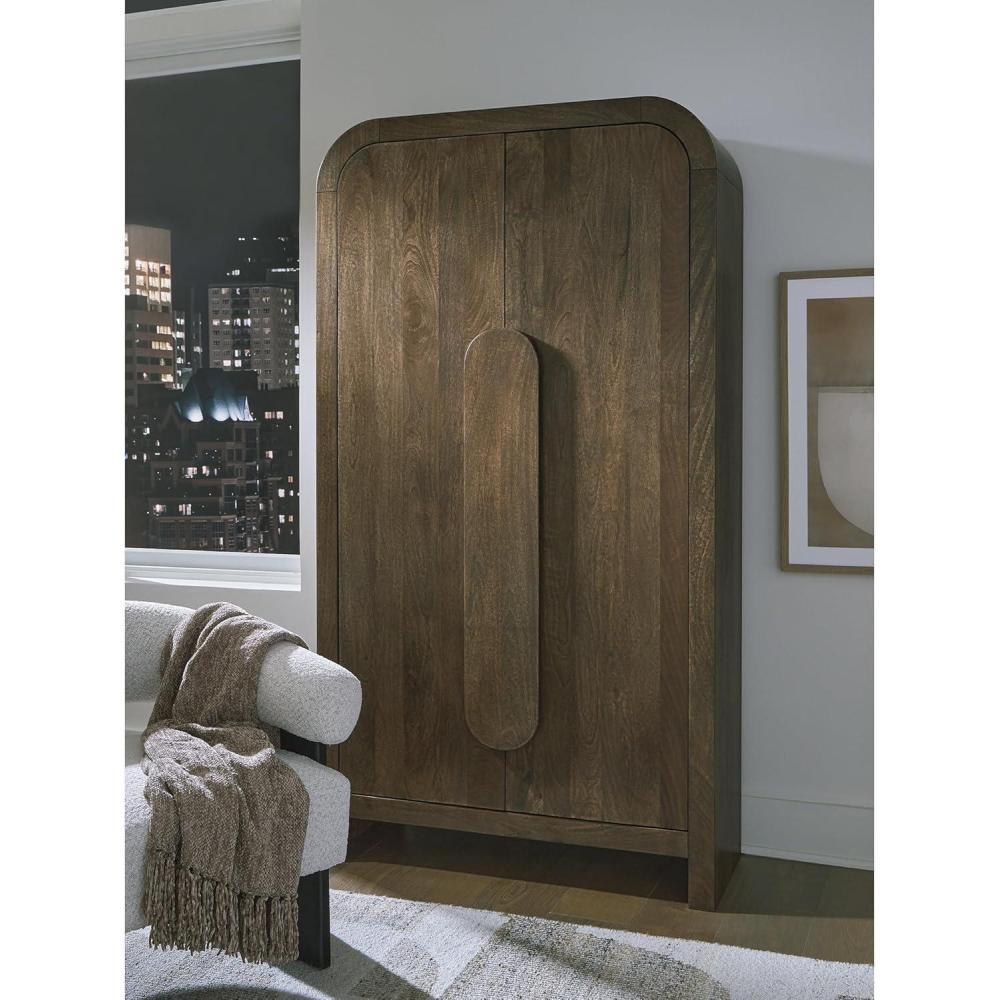 imageSignature Design by Ashley Thoren Contemporary Accent Cabinet with AntiTipping and Adjustable Shelf Dark Brown