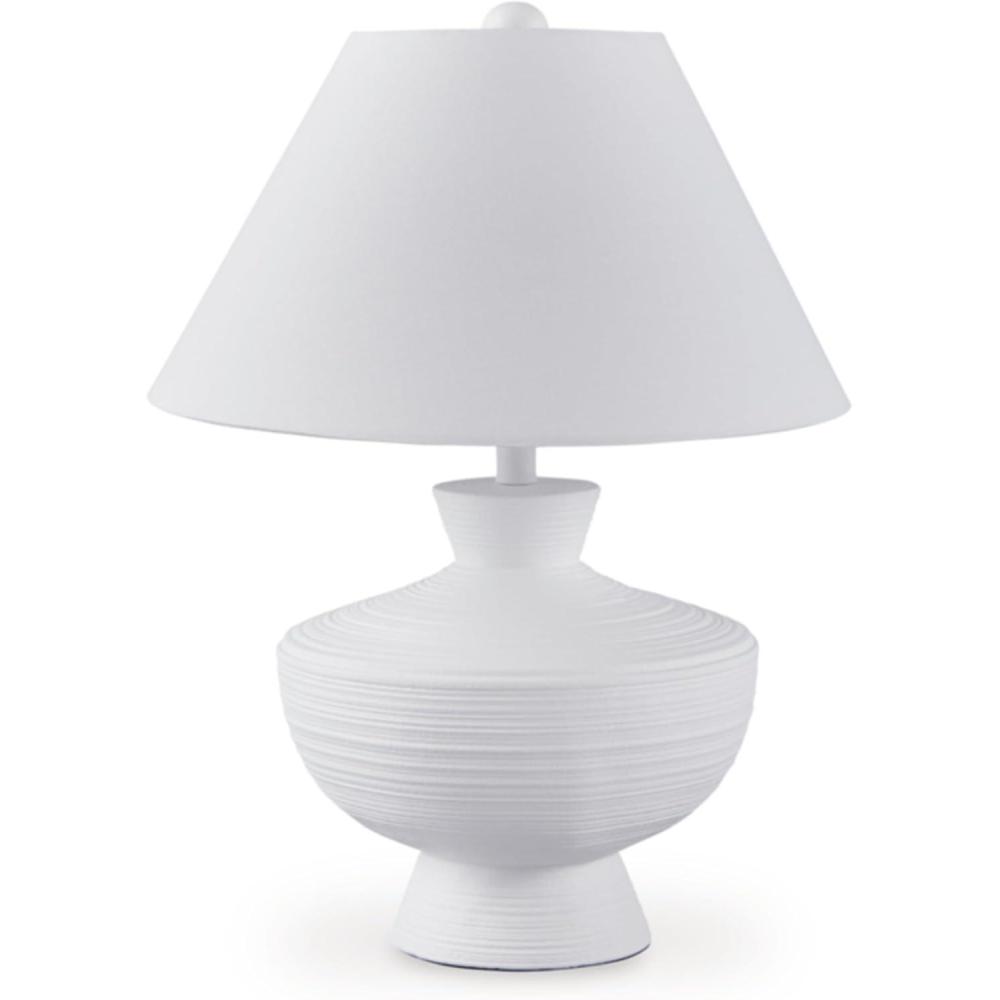 imageSignature Design by Ashley Wendfield Industrial Metal Floor Lamp with Dome Shade MetallicWhite