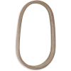 imageSignature Design by Ashley Aarilynn Casual Oval Wall Mounted Wood Frame Accent Mirror 24 x 39 Inches for Living Room Light Brown